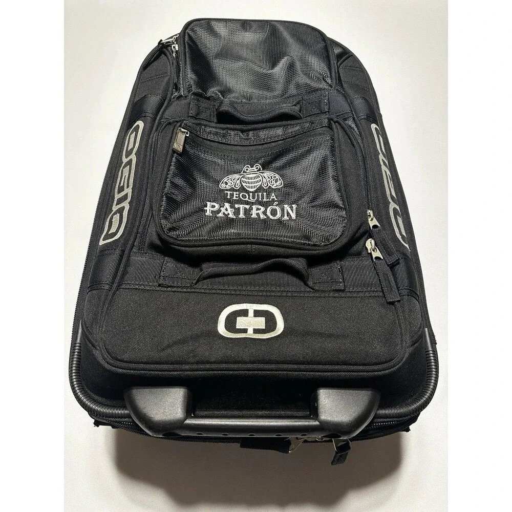 Patron Tequila OGIO Layover Luggage Rolling Suitcase Carry-On Alcohol Rare READ